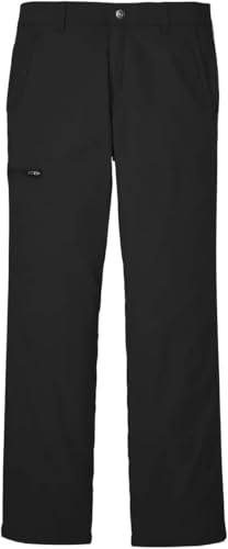 Eddie Bauer Men’s Fleece Lined Pants – Water Resistant, Lightweight Stretch Fabric, Zipper Pockets (Black, 36Wx30L)