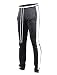 SCREENSHOT Men's Athletic Fitness Slim Fit Workout Track Pants Basic S41700-Mard Black-2XLarge