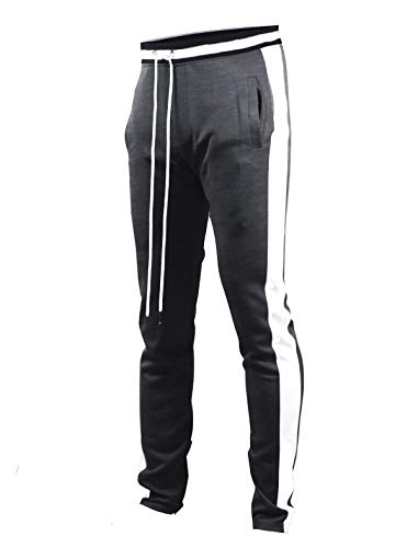 SCREENSHOT Men's Athletic Fitness Slim Fit Workout Track Pants Basic S41700-Mard Black-2XLarge