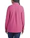 Hilary Radley Women's Roll Tab Sleeve Blouse, Button Down, Long Sleeve, Crinkle Top with Chest Pockets (US, Alpha, Small, Regular, Regular, Dark Pink)