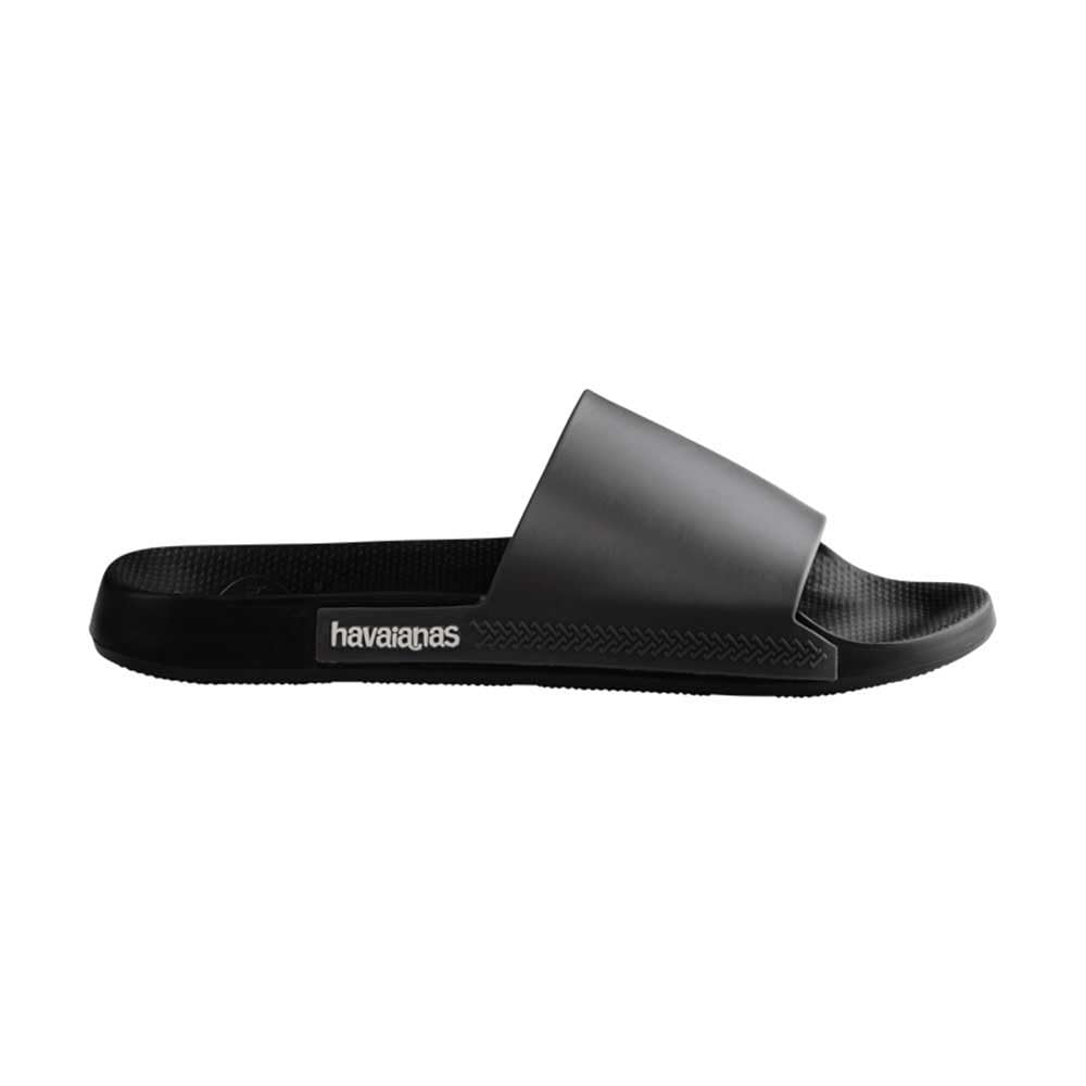 Havaianas Slide Classic, Slide Unisex Adult, Black/White, 10/10.5