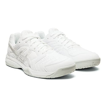 ASICS Gel Dedicate 6 Mens Tennis Shoe - White/Silver - Size 6.5