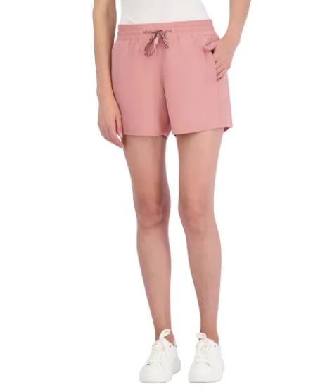 Pacific Trail Elastic Waist Band Side Pockets Ladies Casual Shorts X-Large, Pink