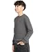 Calvin Klein Boys' Long Sleeve Logo Design French Terry Crewneck Tee (US, Alpha, Large, Regular, Grey)