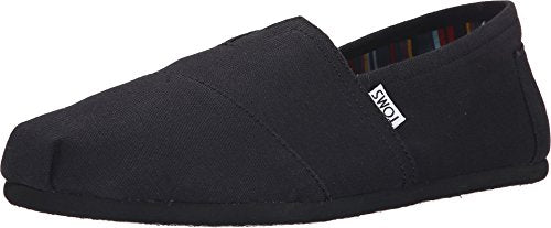 TOMS Men's Classic Alpargata Slip-On, Black Black
