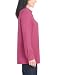 Hilary Radley Women's Roll Tab Sleeve Blouse, Button Down, Long Sleeve, Crinkle Top with Chest Pockets (US, Alpha, Small, Regular, Regular, Dark Pink)