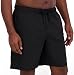 Nautica Mens Lightweight Quick Dry Swim Trunks (US, Alpha, X-Large, Regular, Regular, Black)