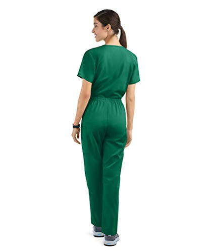 Strictly Scrubs Women's Scrub Set Size 3X-Large Hunter V-Neck Top Elastic Pant