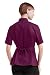 Women’s Chef Coat with Piping (Medium, Wine) – Tailored Chef Coat with Fabric Covered Buttons