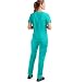 Strictly Scrubs Women’s Classic Scrub Set – Includes Mock Wrap Top and Pant (Medium, Turquoise)