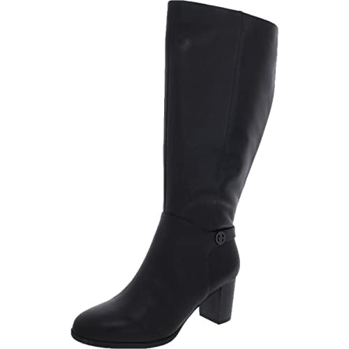 Giani Bernini Womens Adonnys Leather Knee-High Boots Black 8.5 Medium (B,M)