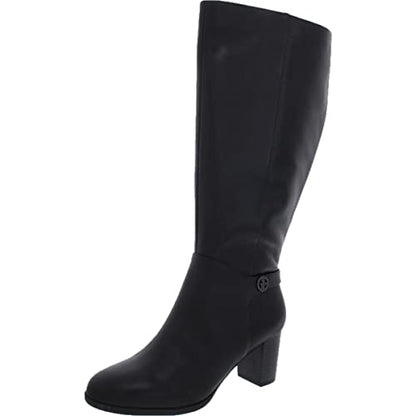 Giani Bernini Womens Adonnys Leather Knee-High Boots Black 8.5 Medium (B,M)