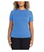 Spyder Active Women's Short Sleeve Active Tee Shirt (US, Alpha, X-Small, Regular, Regular, Blue Heather)