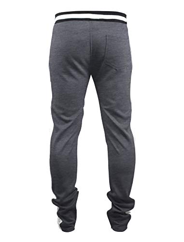 SCREENSHOT Men's Athletic Fitness Slim Fit Workout Track Pants Basic S41700-Mard Black-2XLarge