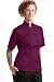 Women’s Chef Coat with Piping (Medium, Wine) – Tailored Chef Coat with Fabric Covered Buttons
