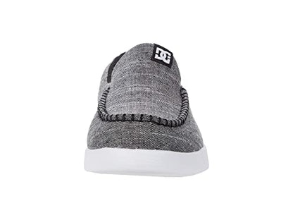 DC Men's Scoundre Slip-On Casual Skate Shoe Black/Heather Grey 6.5 D - Medium