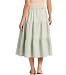 Matty M Women's Linen Blend Midi Skirt with Pockets (US, Alpha, Medium, Regular, Regular, Light Green)