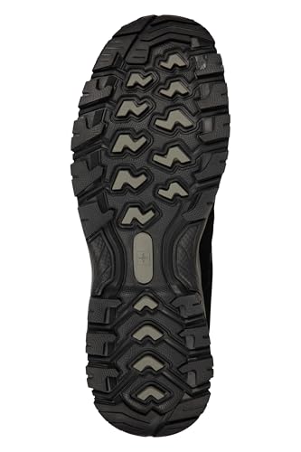 Mountain Warehouse Voyage Mens Waterproof Walking Shoes Jet Black Mens Shoe Size 7 US