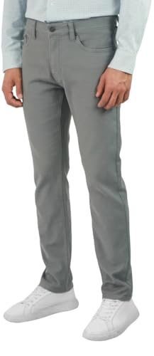JACHS New York Mens Heavyweight Twill 5 Pocket Stretch Pant (US, Waist Inseam, 30, 34, Regular, Regular, Gray)
