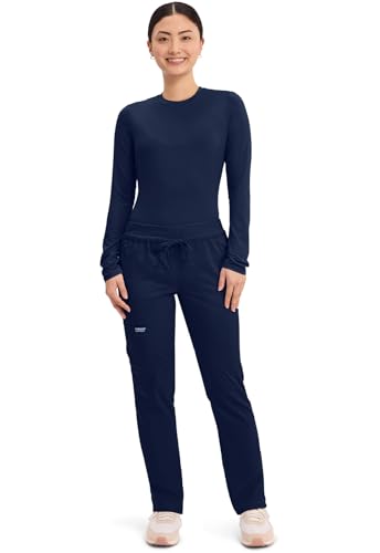 Cherokee WW Revolution Scrubs for Women Tapered Leg Drawstring Pant Navy