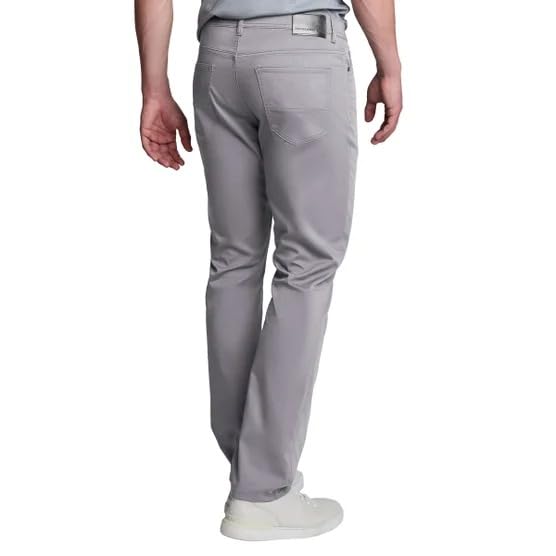 English Laundry Men's Straight Fit Stretch Lightweight 5-Pocket Pant (Gray, 36W x 32L)