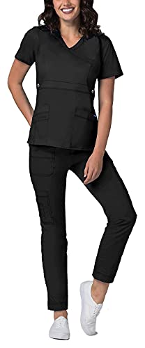 ADAR Medical Uniforms Adar Active Classic Scrub Size XX-Small Black Set For