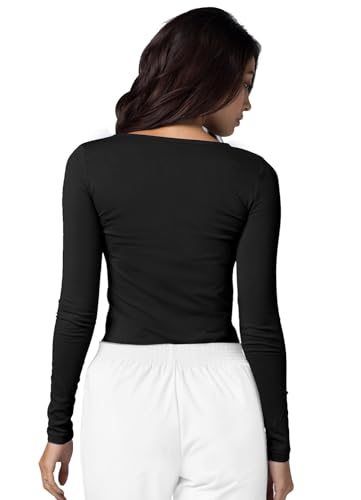 ADAR Medical Uniforms Adar Underscrubs for Women Size XX-Large Black Long Sleeve