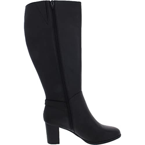 Giani Bernini Womens Adonnys Leather Knee-High Boots Black 8.5 Medium (B,M)