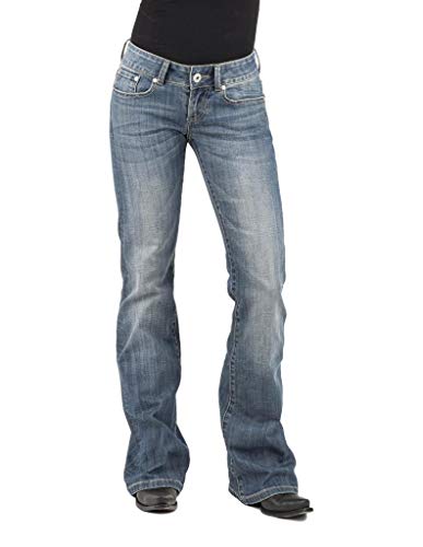 Stetson Women's 816 Southwestern Embroidered Bootcut Jeans Blue 2W x 34L