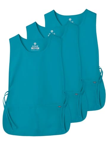 Adar Universal Cobbler Apron 3 Pack - Unisex Cobbler Apron - 7023 - Teal Blue - R