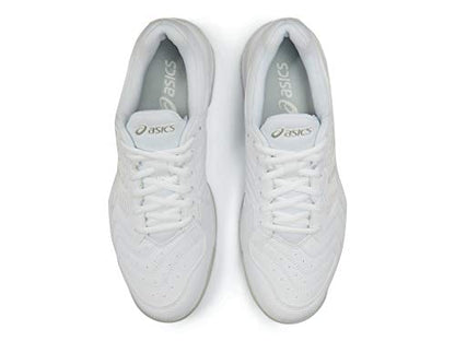 ASICS Gel Dedicate 6 Mens Tennis Shoe - White/Silver - Size 6.5