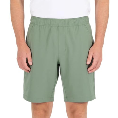 Gerry Men's Lightweight 4-Way Stretch Trail Hiking Shorts (Green, Small)