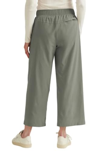 Eddie Bauer Women's Traveler Wide Leg Crop Pant (US, Alpha, X-Large, Regular, Regular, Green)