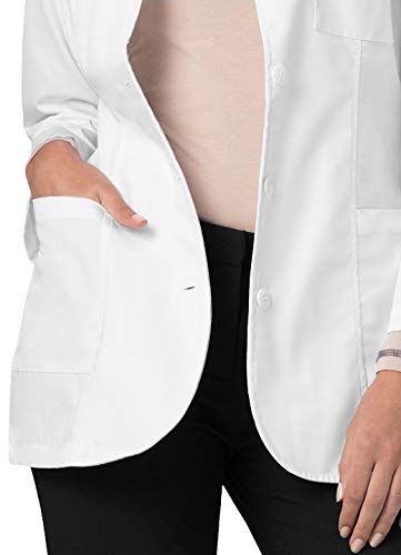 Adar Universal Lab Coats for Women - Princess Cut 30" Consultation Lab Coat - 806 - White - XL