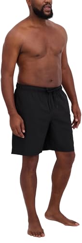Nautica Mens Lightweight Quick Dry Swim Trunks (US, Alpha, X-Large, Regular, Regular, Black)