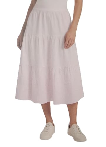 Matty M Women's Linen Blend Midi Skirt with Pockets (US, Alpha, X-Large, Regular, Regular, Light Purple)