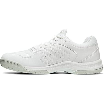 ASICS Gel Dedicate 6 Mens Tennis Shoe - White/Silver - Size 6.5