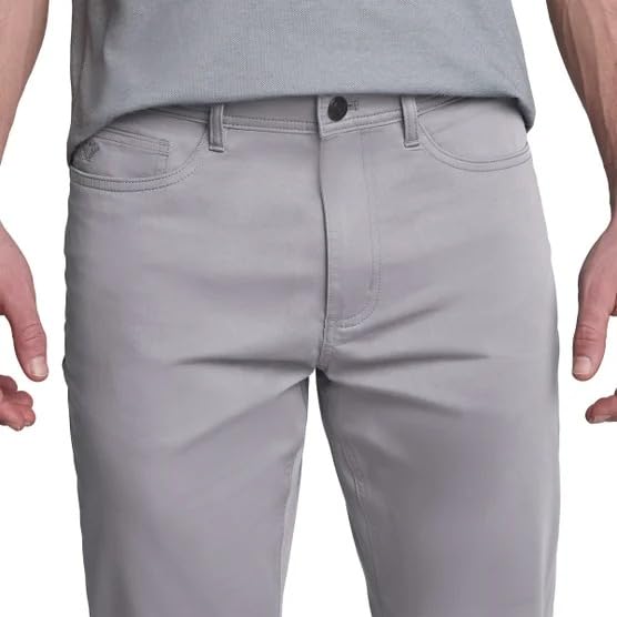 English Laundry Men's Straight Fit Stretch Lightweight 5-Pocket Pant (Gray, 38W x 30L)