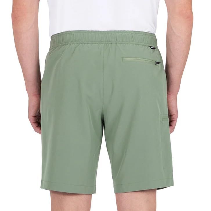 Gerry Men's Lightweight 4-Way Stretch Trail Hiking Shorts (Green, Small)