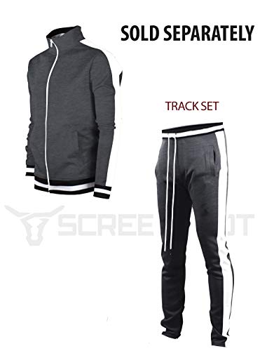 SCREENSHOT Men's Athletic Fitness Slim Fit Workout Track Pants Basic S41700-Mard Black-2XLarge