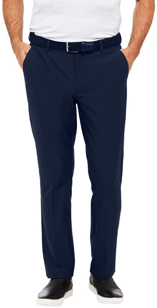 Greg Norman Men's Performance Classic Pants (US, Waist Inseam, 32, 34, Regular, Regular, Blue)