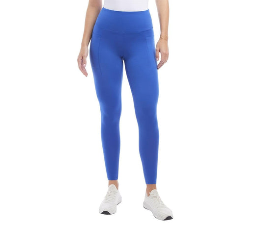 Leggings for Women - Workout Yoga Pants with Side Pockets (Blue, XS)