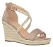 MVE Shoes Women's Medium Espadrille Open Wedge Criss Cross Straps-Fashion Wedges, Judith-34 taupe 6.5