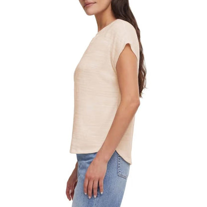 Orvis Women's Textured Top, Split V-Neck, Relaxed Fit (Cream, XX-Large)