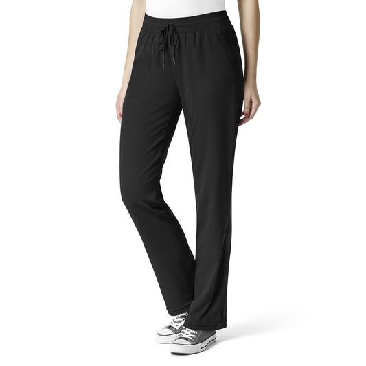 WonderWink AERO Women's Flex Utility Cargo Scrub Pant, Black, L Petite