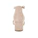 Eunicer Women's Single Band Classic Chunky Block Low Heel Sandals with Ankle Strap Dress Shoes,Nude Suede,11 B(M) US