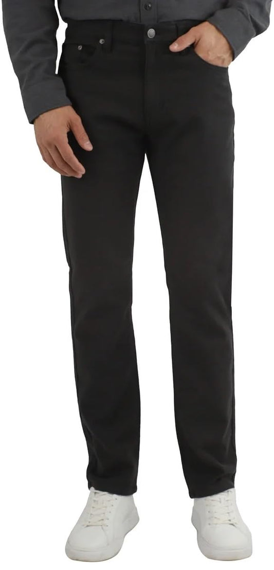 Jachs New York Mens Mid-Weight 5 Pocket Stretch Pant (30/30, Black)
