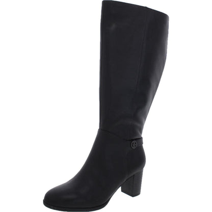 Giani Bernini Womens Adonnys Leather Knee-High Boots Black 8.5 Medium (B,M)