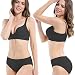 Areke Womens Hipster Panties Seamless Underwear, Soft Stretch Nylon Athletic Cheekini Bikini Briefs (S, 5-Pack Black)