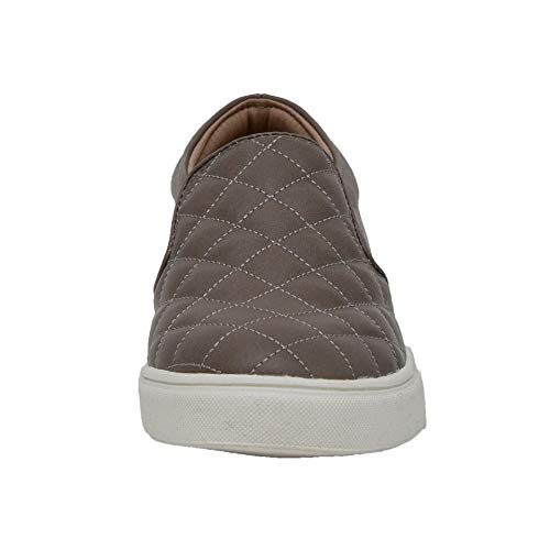 CUSHIONAIRE Women's Reena Comfort Quilted Sneaker, Natural, 8W